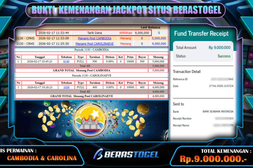 MENANG TOGEL CAROLINA BERASTOGEL
