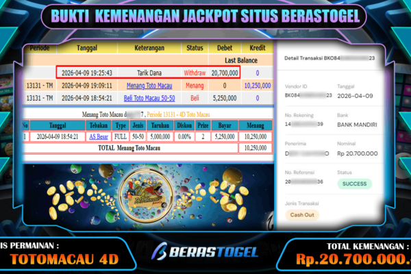AUTO WIN TOTOMACAU 4D BERASTOGEL