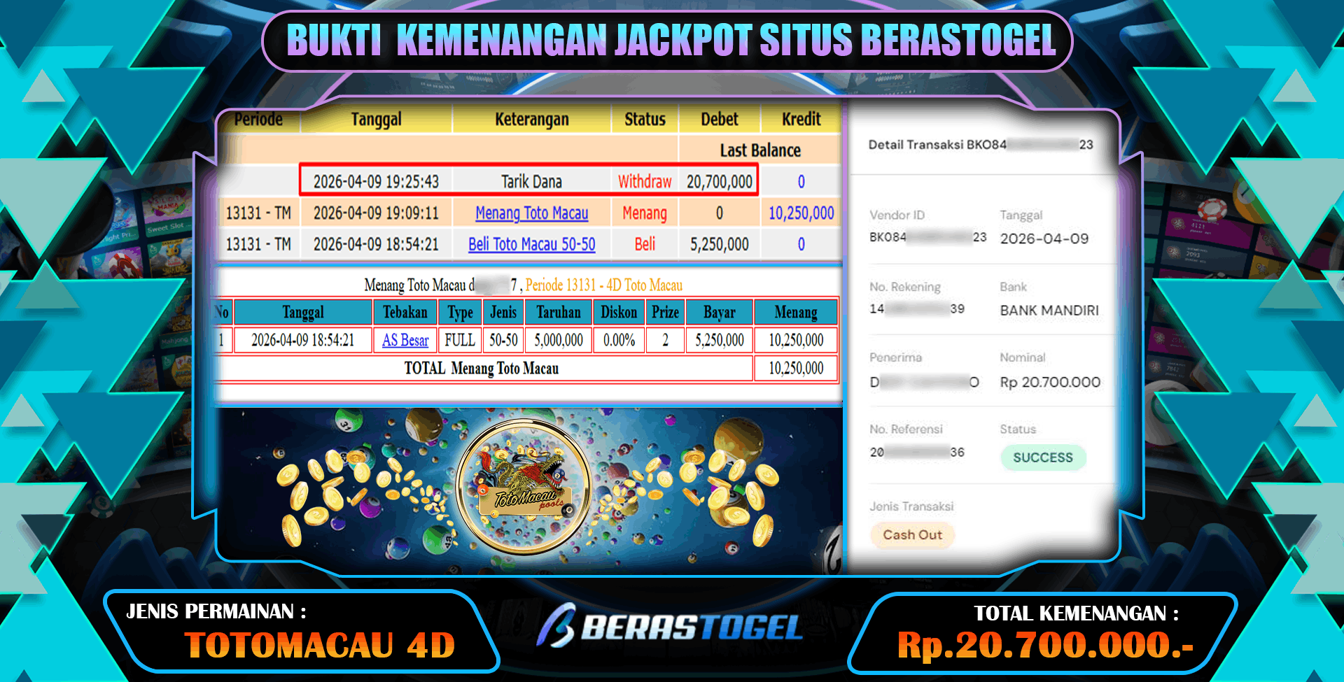 AUTO WIN TOTOMACAU 4D BERASTOGEL