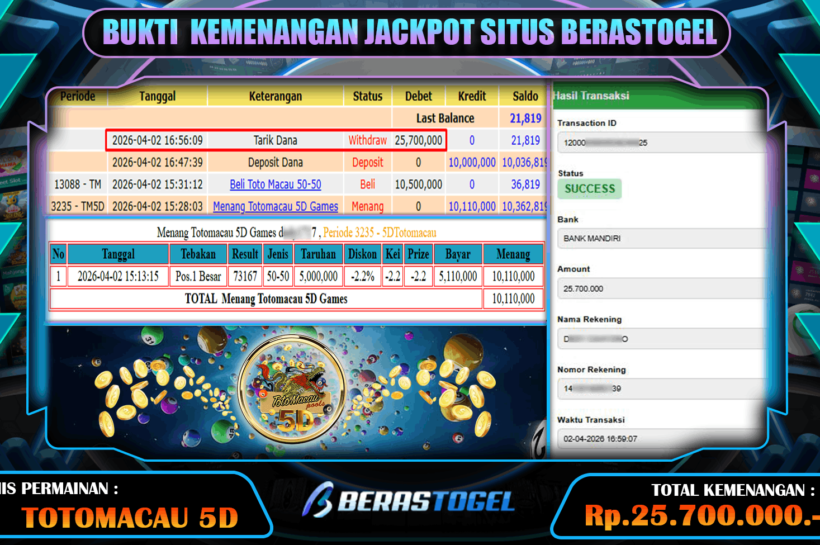 TEMBUS TOGEL TOTOMACAU BERASTOGEL