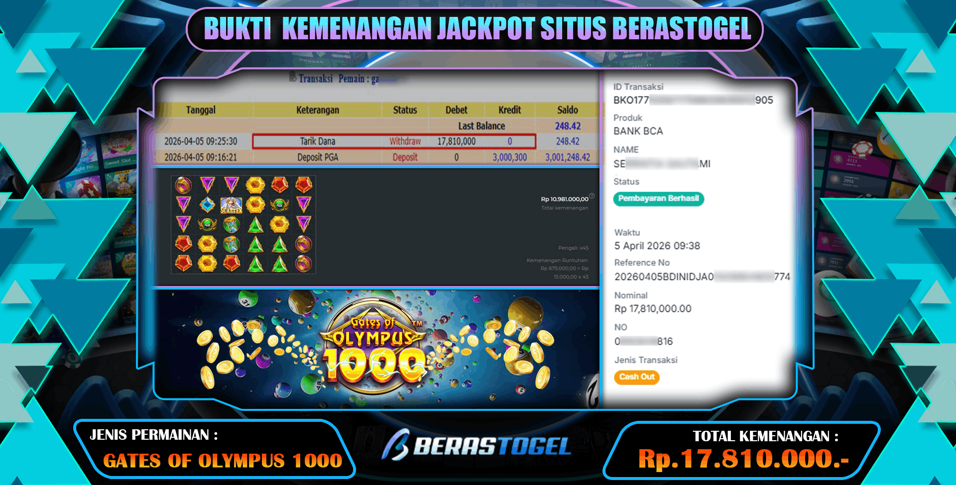 CUAN TERUS OLYMPUS BERASTOGEL